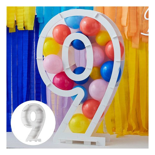Balloon Mosaic Number 9 Stand