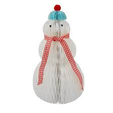 Honeycomb Christmas Character Decorations - Set of 10