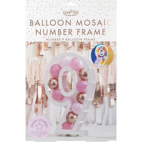 Balloon Mosaic Number 9 Stand