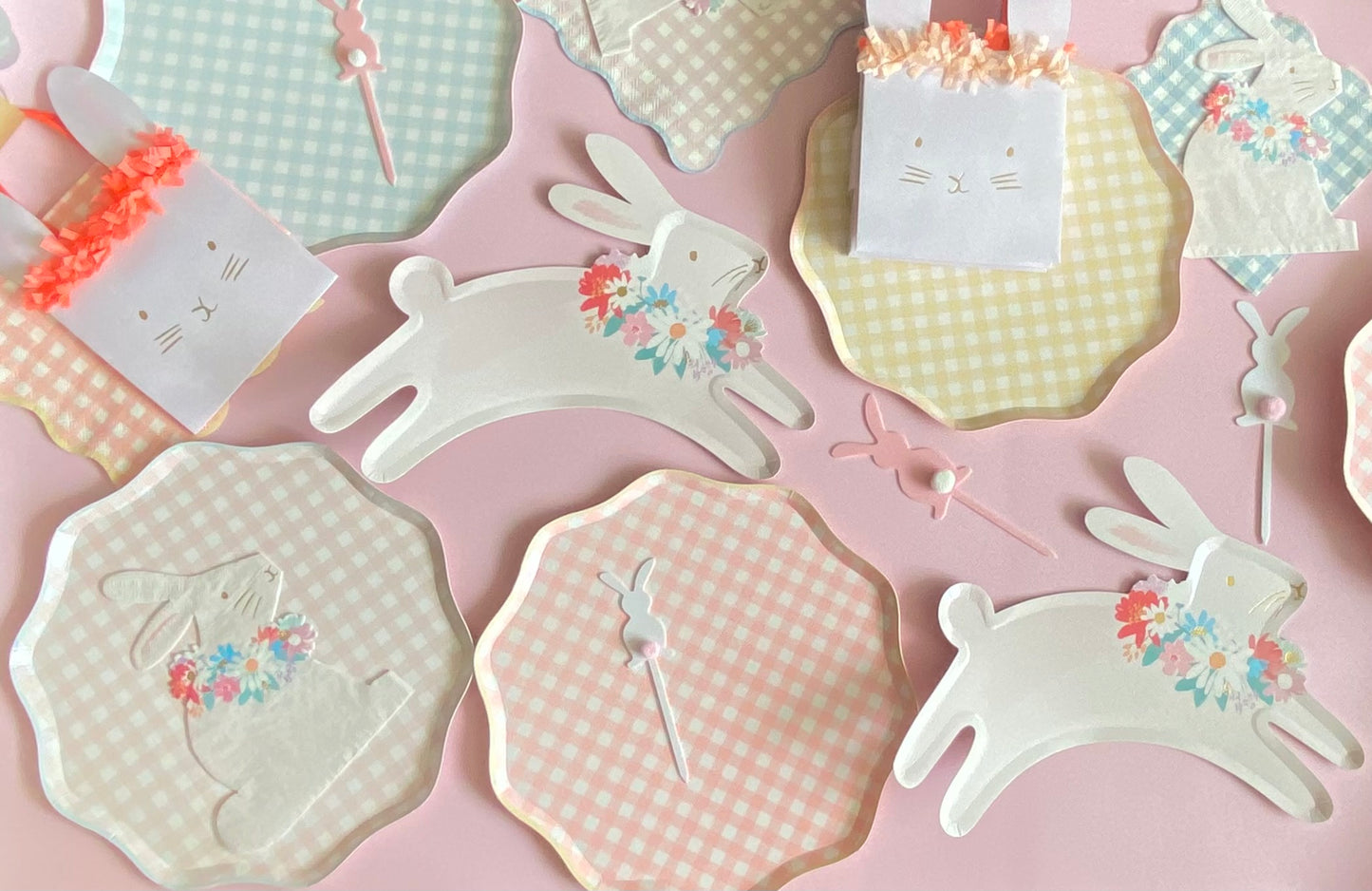 Spring Bunny Paper Plates - Pack of 8