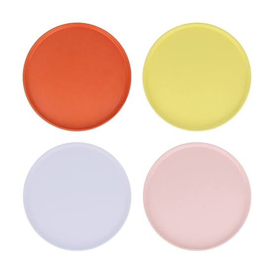 Eco Bright Mix Bamboo Blend Large Plates - Pack of 8
