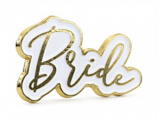 Bridal Shower 'Bride' Enamel Badge