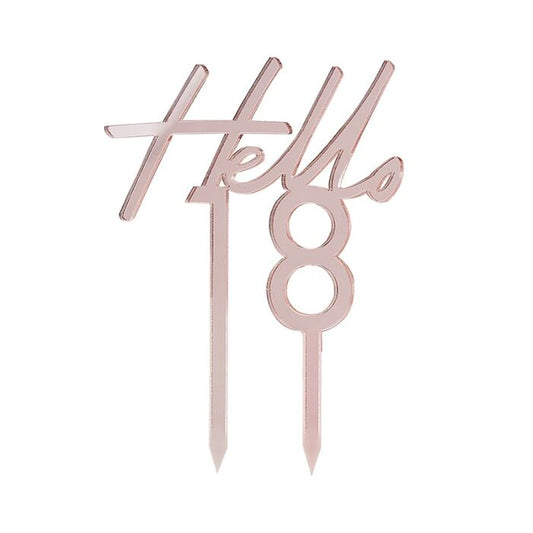 Hello 18 Cake Topper