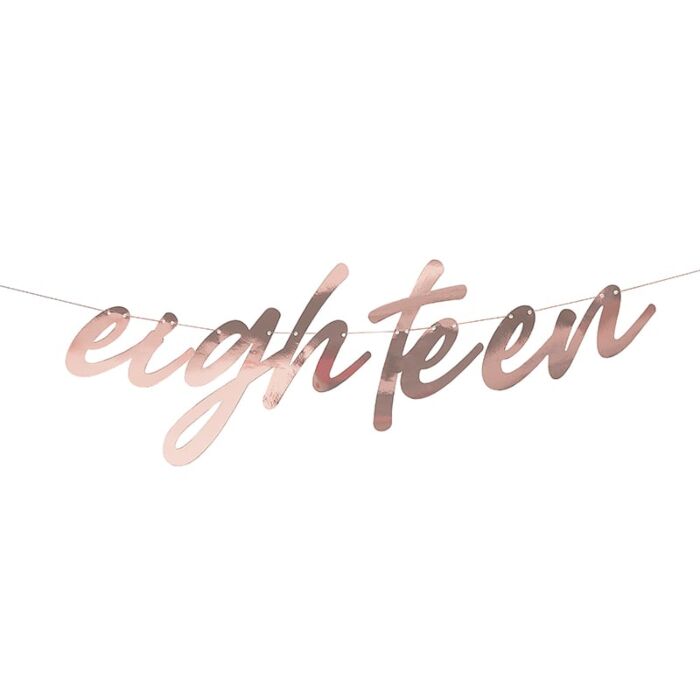 Eighteen Script 18th Birthday Bunting