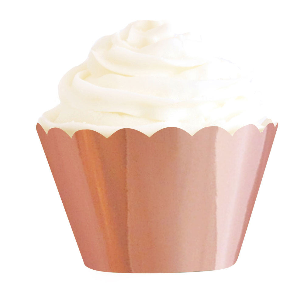 Rose Gold Foil Cupcake Wrappers Online Party Supplies