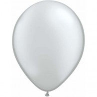 Metallic Silver 12cm Mini Balloons - Pack of 5