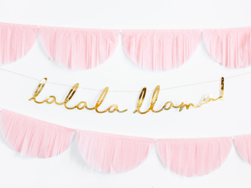 Lalala Llama Gold Paper Garland