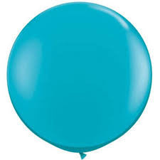 90cm Jumbo Round Balloon - Tropical Teal