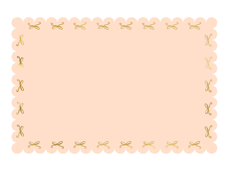 Bow Paper Tablecloth - Peachy Pink