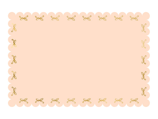 Bow Paper Tablecloth - Peachy Pink