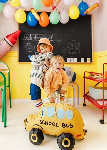 Jumbo Standing School Bus Foil Balloon