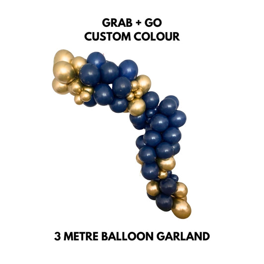 Grab + Go 3 Metre Custom Colour Balloon Garland - Perth Only