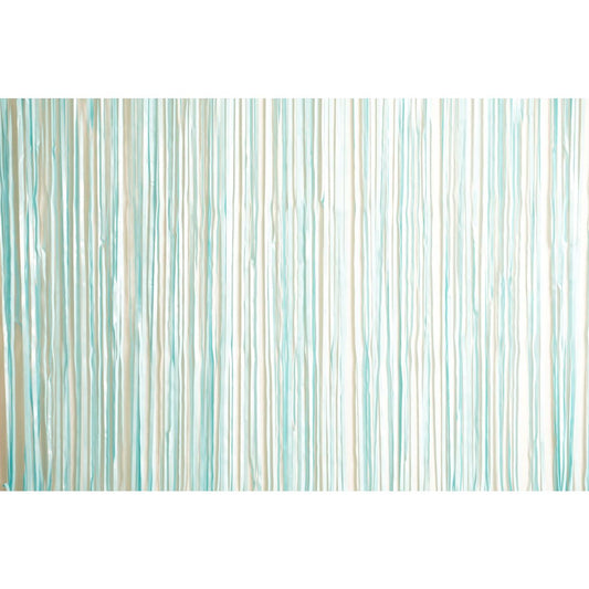 Pastel Matte Blue Foil Fringe Curtain Backdrop