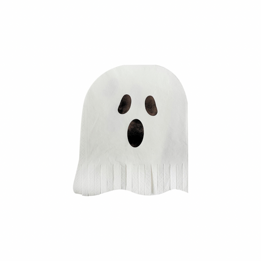 Halloween Ghost Fringe Paper Napkins - Pack of 16