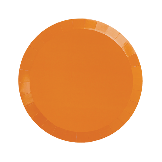 Tangerine Paper Snack Plates - Pack of 20