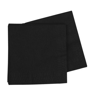 Black Paper Napkins - Pack of 40