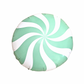 Candy Swirl 45cm Foil Balloon - White + Matte Pastel Green