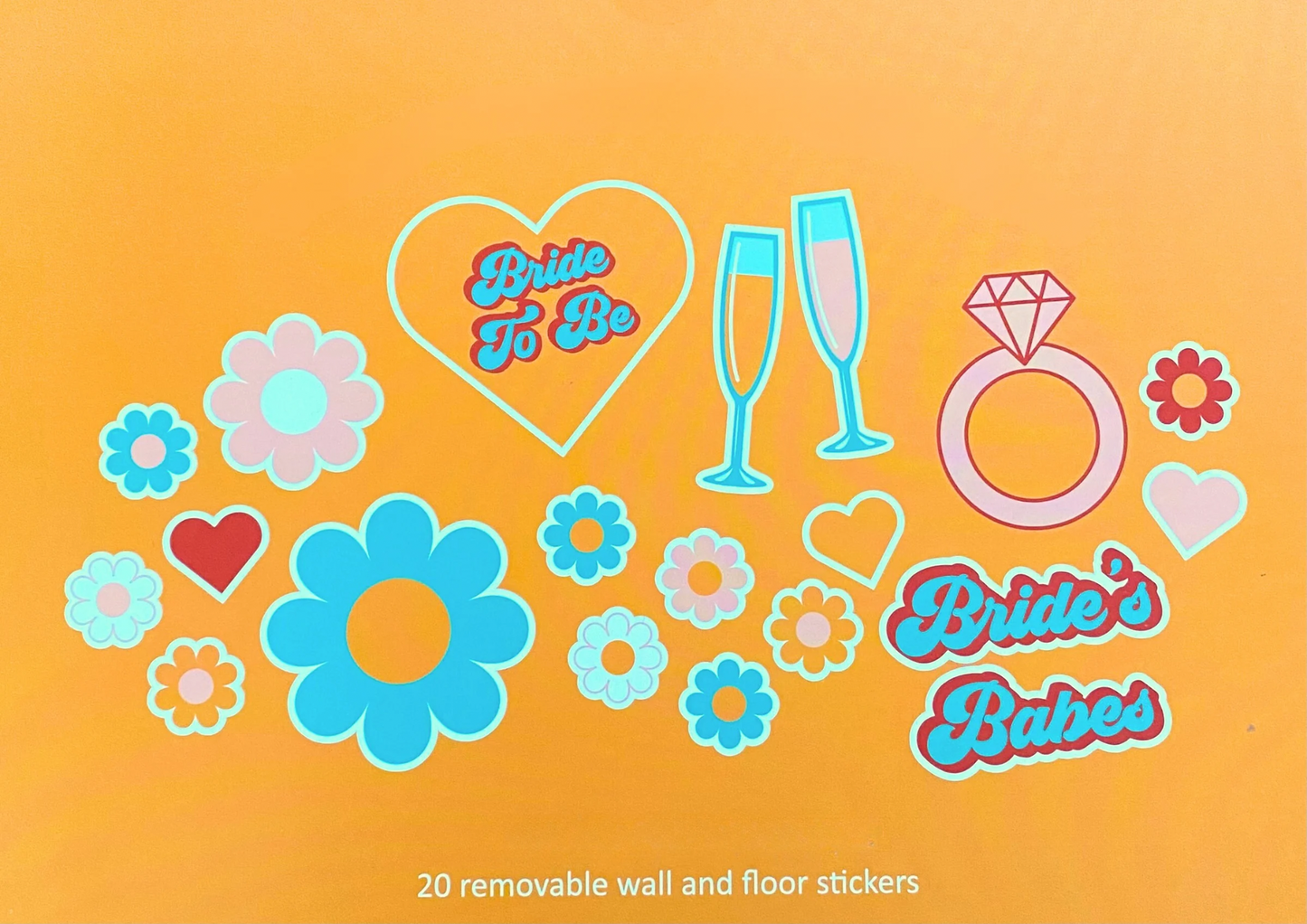 Bridal Shower Wall + Floor Stickers - Pack of 20