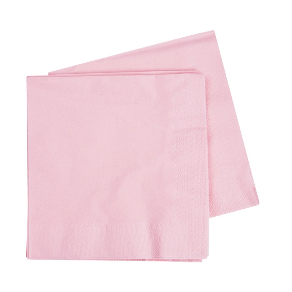 Pastel Pink Paper Napkins - Pack of 40