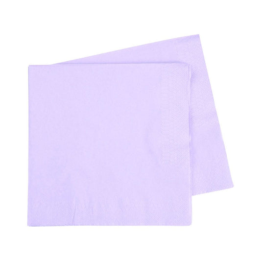 Pastel Lilac Paper Napkins - Pack of 40