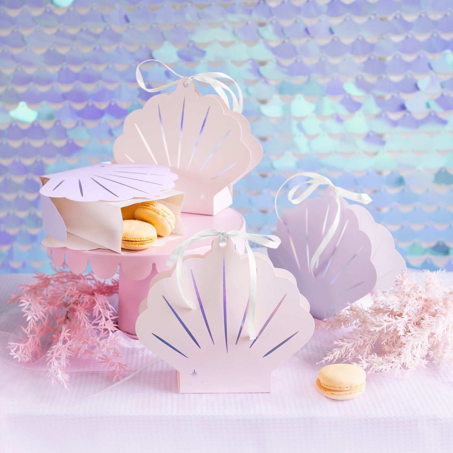 Seashell Mermaid Party Favour Boxes - Set of 4