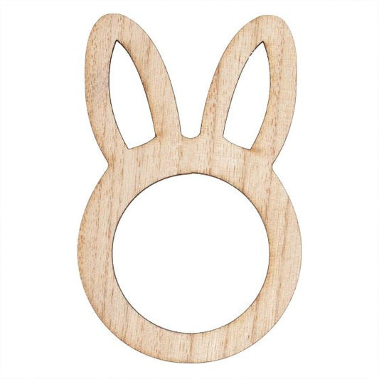 Wooden Bunny Ear Napkin Rings - Pack of 6