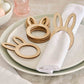 Wooden Bunny Ear Napkin Rings - Pack of 6