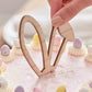 Wooden Bunny Ear Cake Topper