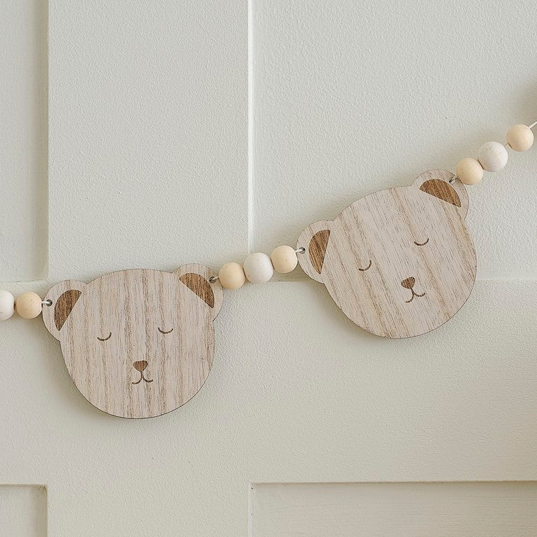 Wooden Teddy Bear Bunting