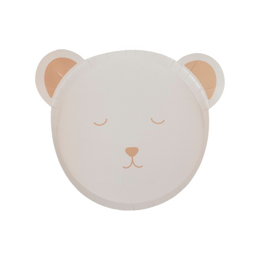 Teddy Bear Face Paper Plates 