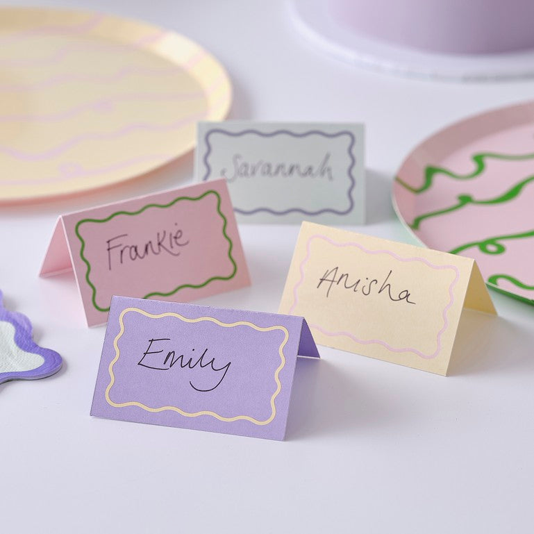 Pastel Wave Place Cards 