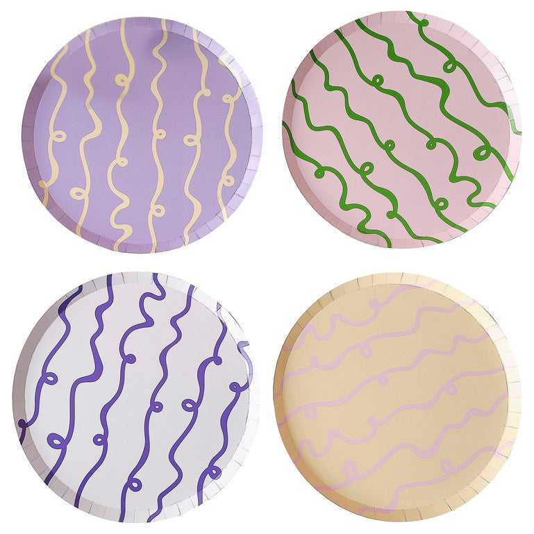 Pastel Wave Paper Plates 