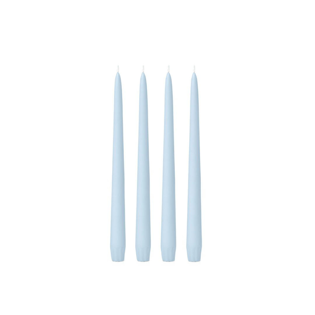 Pastel Blue 25cm Moreton Eco Taper Candles - Pack of 4