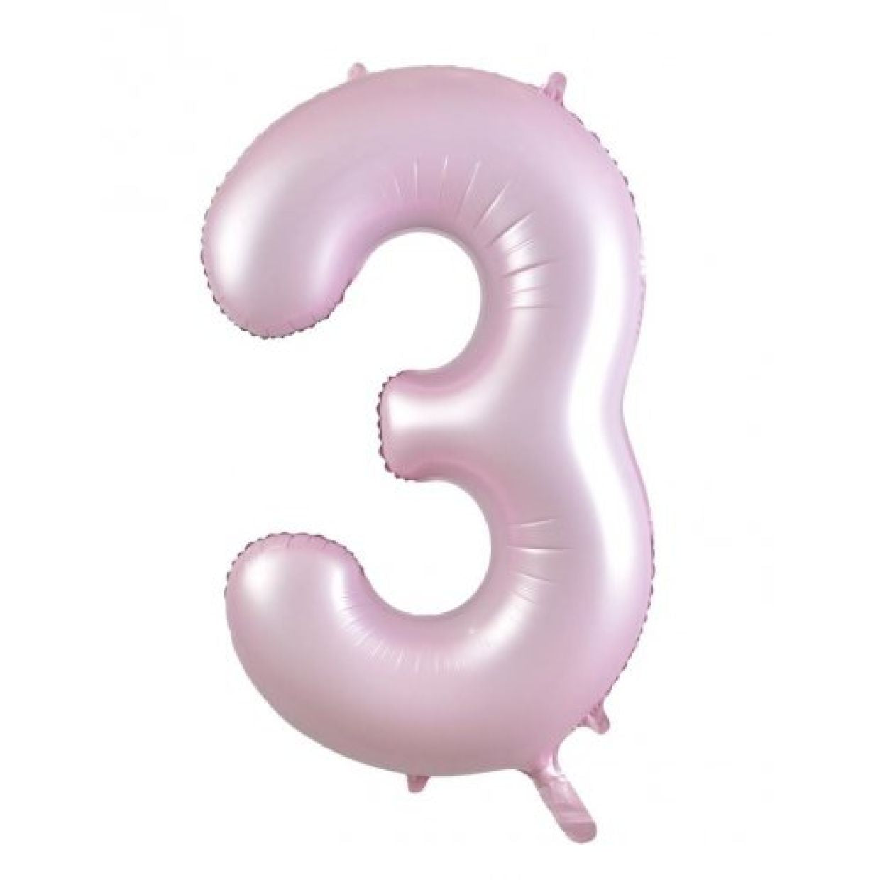 Matt Pastel Pink 86cm Number 3 Balloon