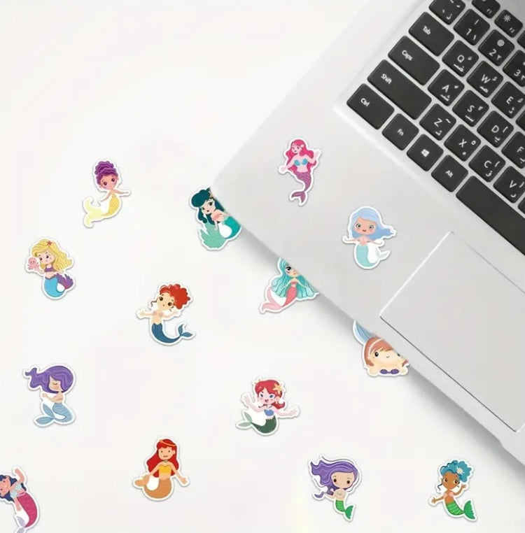 Mermaid Vinyl Stickers- Pack of 50