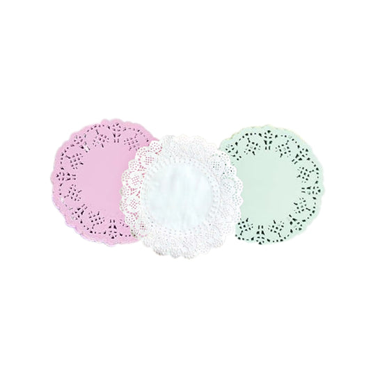 24cm Lace Look Paper Doilies - Pack of 6