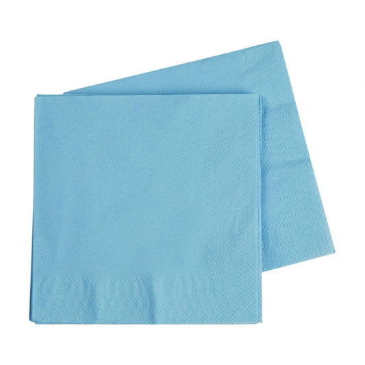 Classic Pastel Blue Paper Napkins - Pack of 40