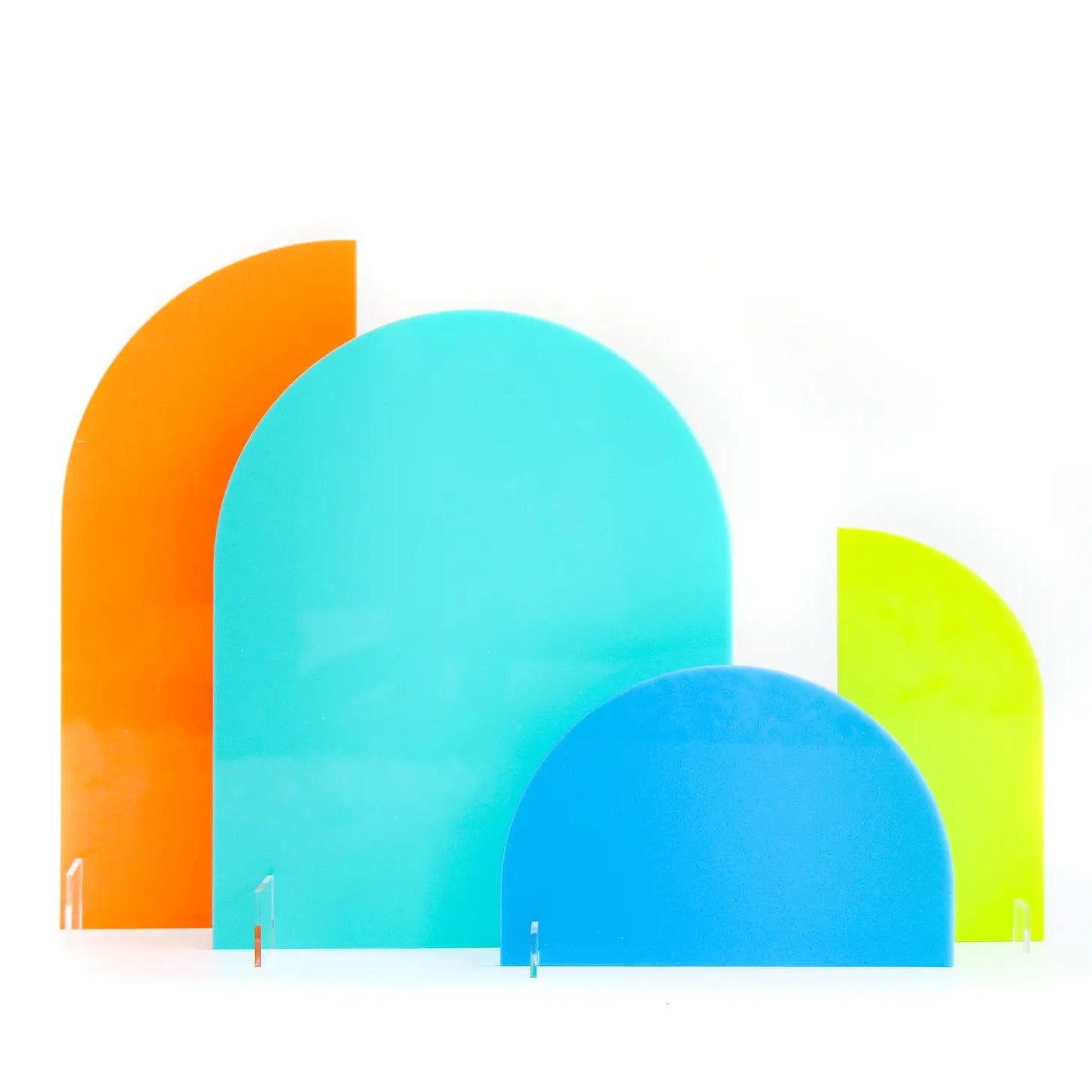 Kailo Chic Acrylic Decor Stands - Customizable Party Signs Blue/Green Set of 4