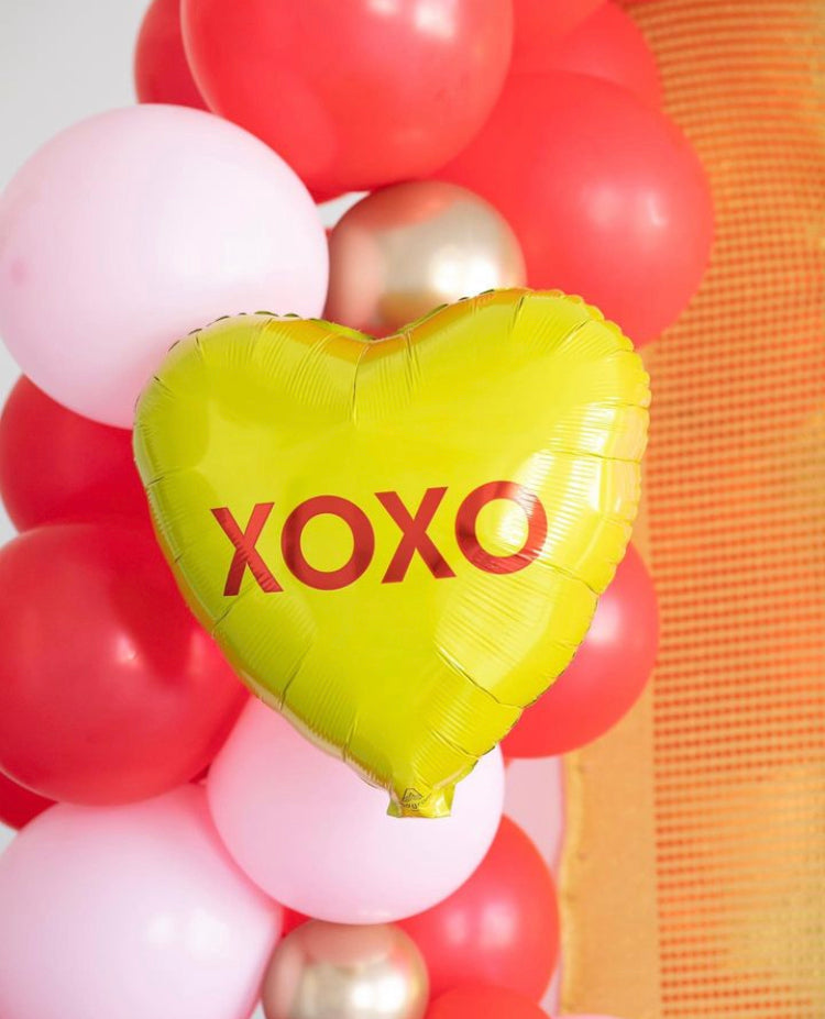 Foil "XOXO" Candy Heart Balloon