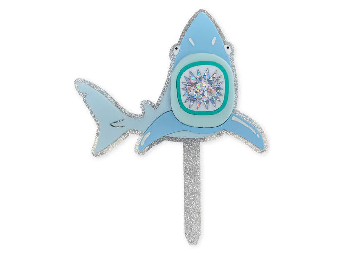 Acrylic Sparkly Shark Cake Topper