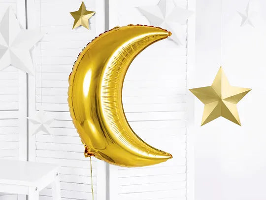 Jumbo Gold Foil Crescent Moon Balloon