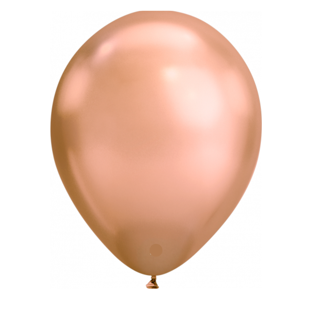 30cm Chrome Rose Gold Balloons