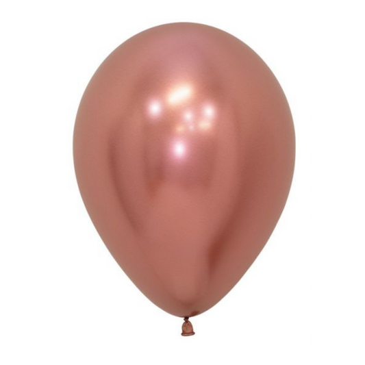 Reflex Rose Gold 30cm Balloons - Pack of 5