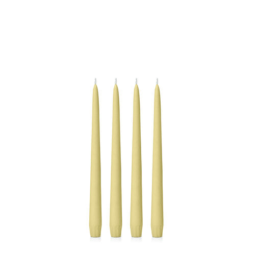 Lemon 25cm Moreton Eco Taper Candles - Pack of 16