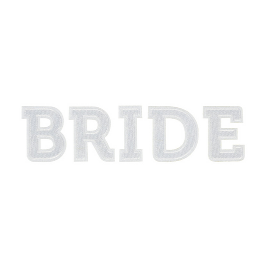 BRIDE White Iron On Patch