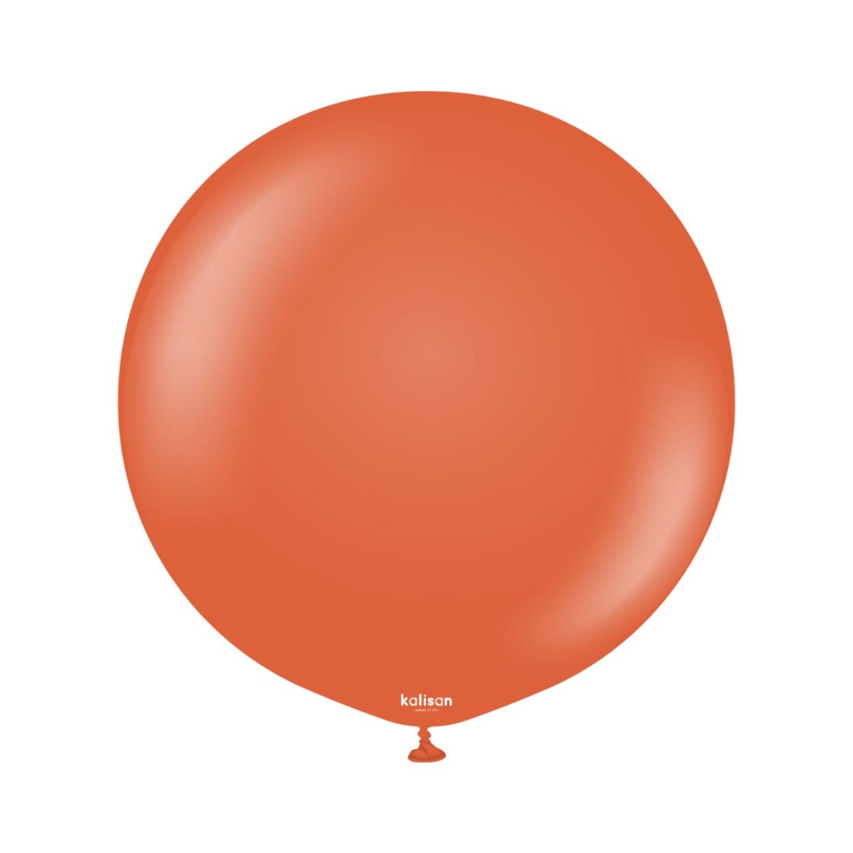 60cm Jumbo Round Balloon - Retro Rust Orange