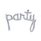 Foil Silver Holographic Script 'party' Balloon