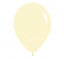 30cm Matte Pastel Yellow Balloons - Pack of 5