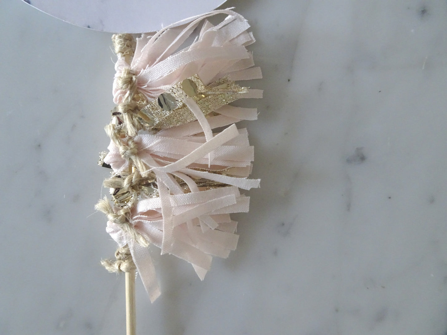 Blush + Gold 21st Birthday Tassel Cake Topper