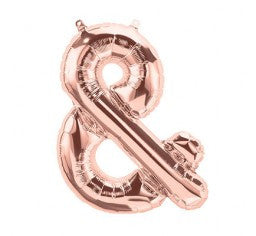 Foil Rose Gold Ampersand Balloon